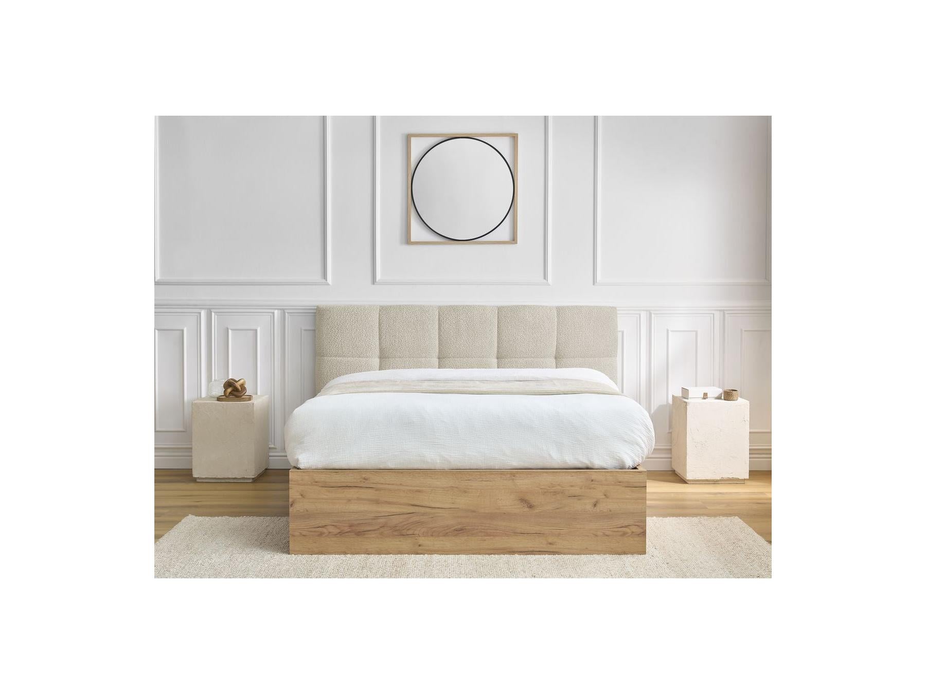Storage Bed - Kumo - Bouclé Fabric
