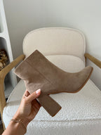 Mia Beige Suede Ankle Boots