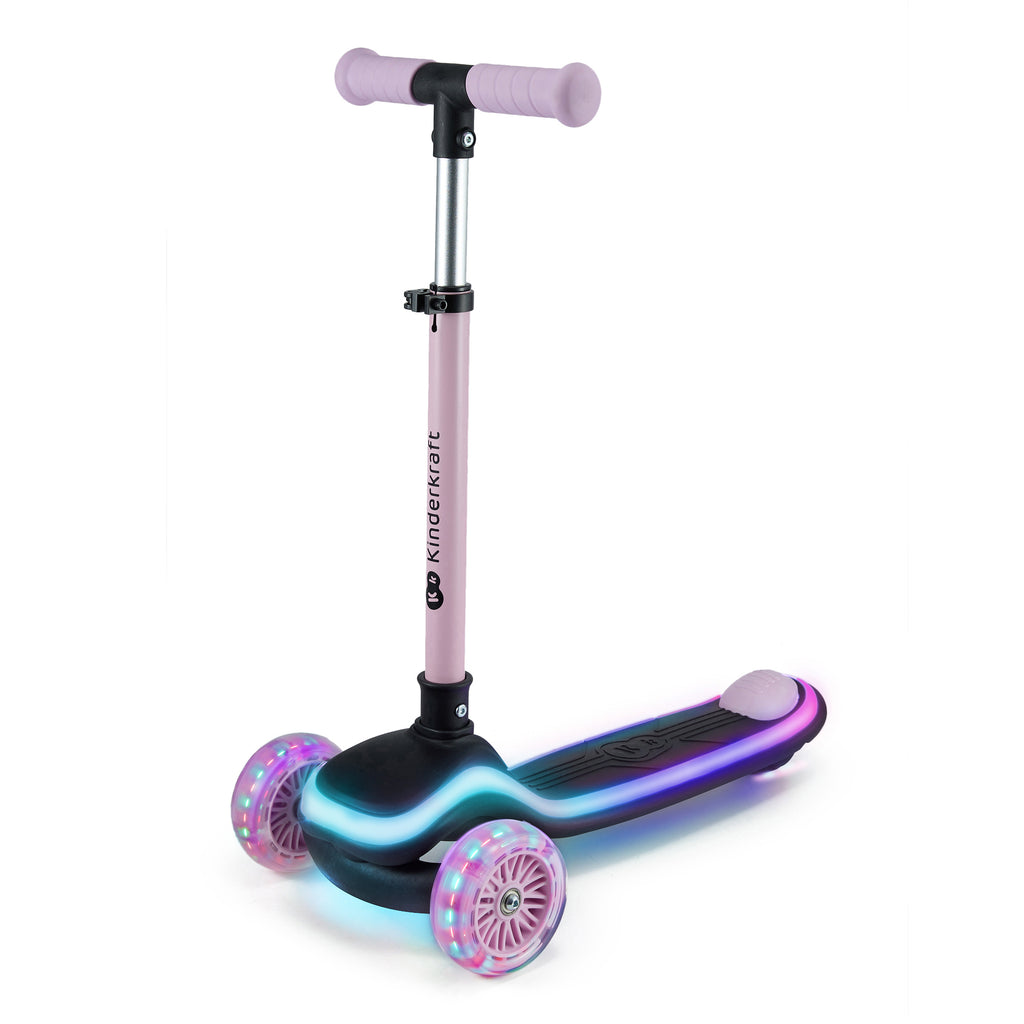Monopattino A Tre Ruote A LED Raket Rosa