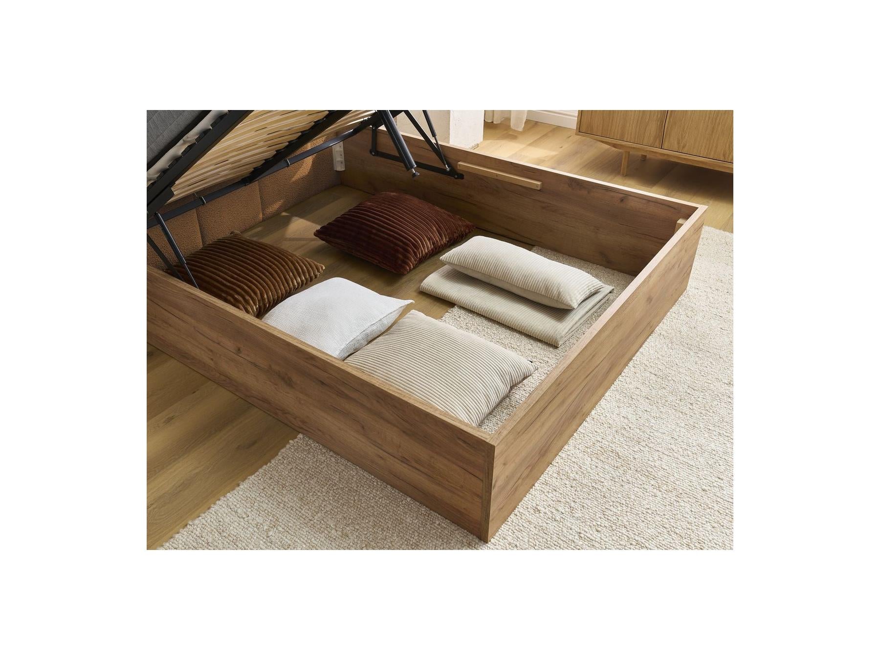 Storage Bed - Kumo - Bouclé Fabric