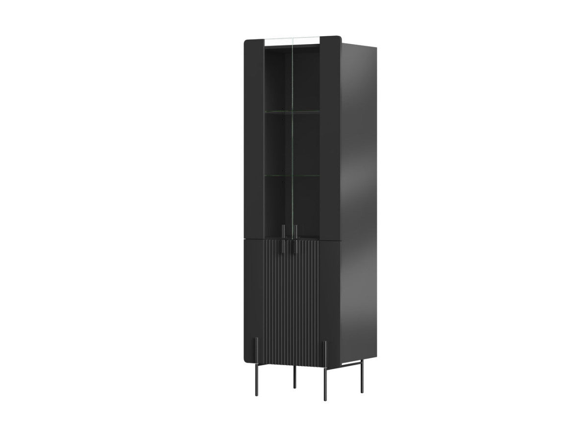 Mathilde - Mueble vitrina de 2 puertas - Patas negras