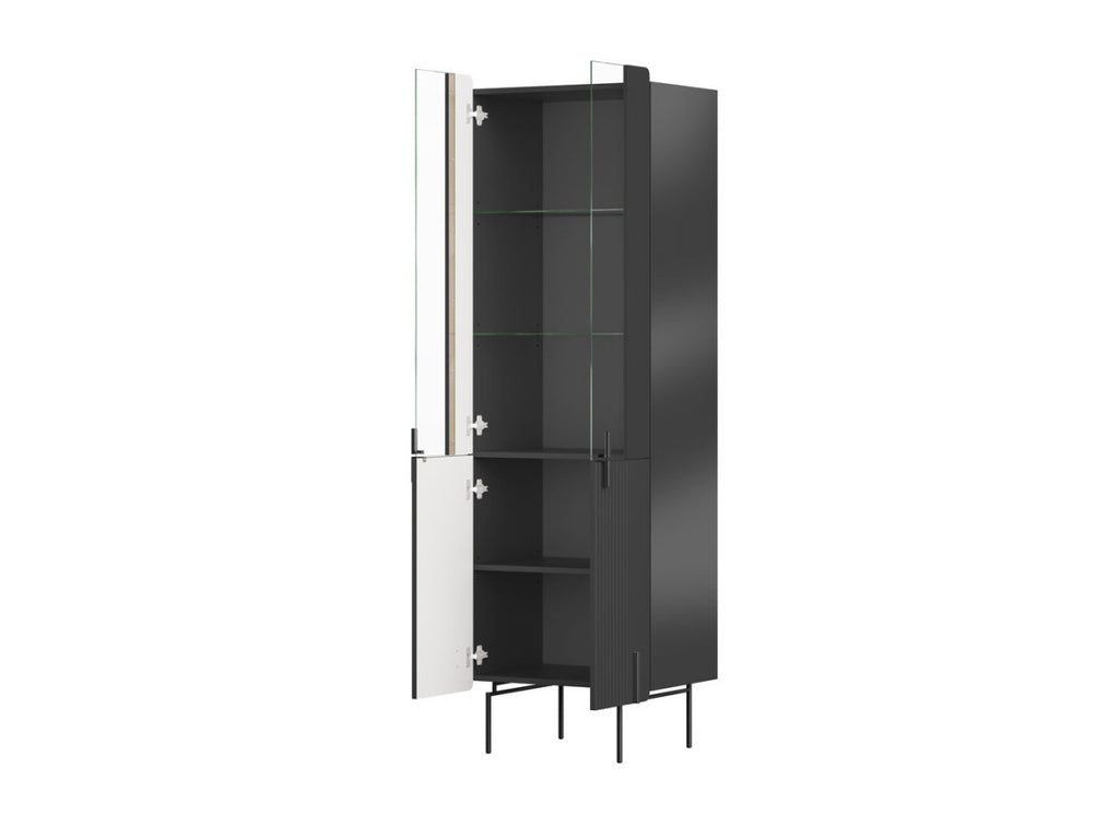 Mathilde - Mueble vitrina de 2 puertas - Patas negras