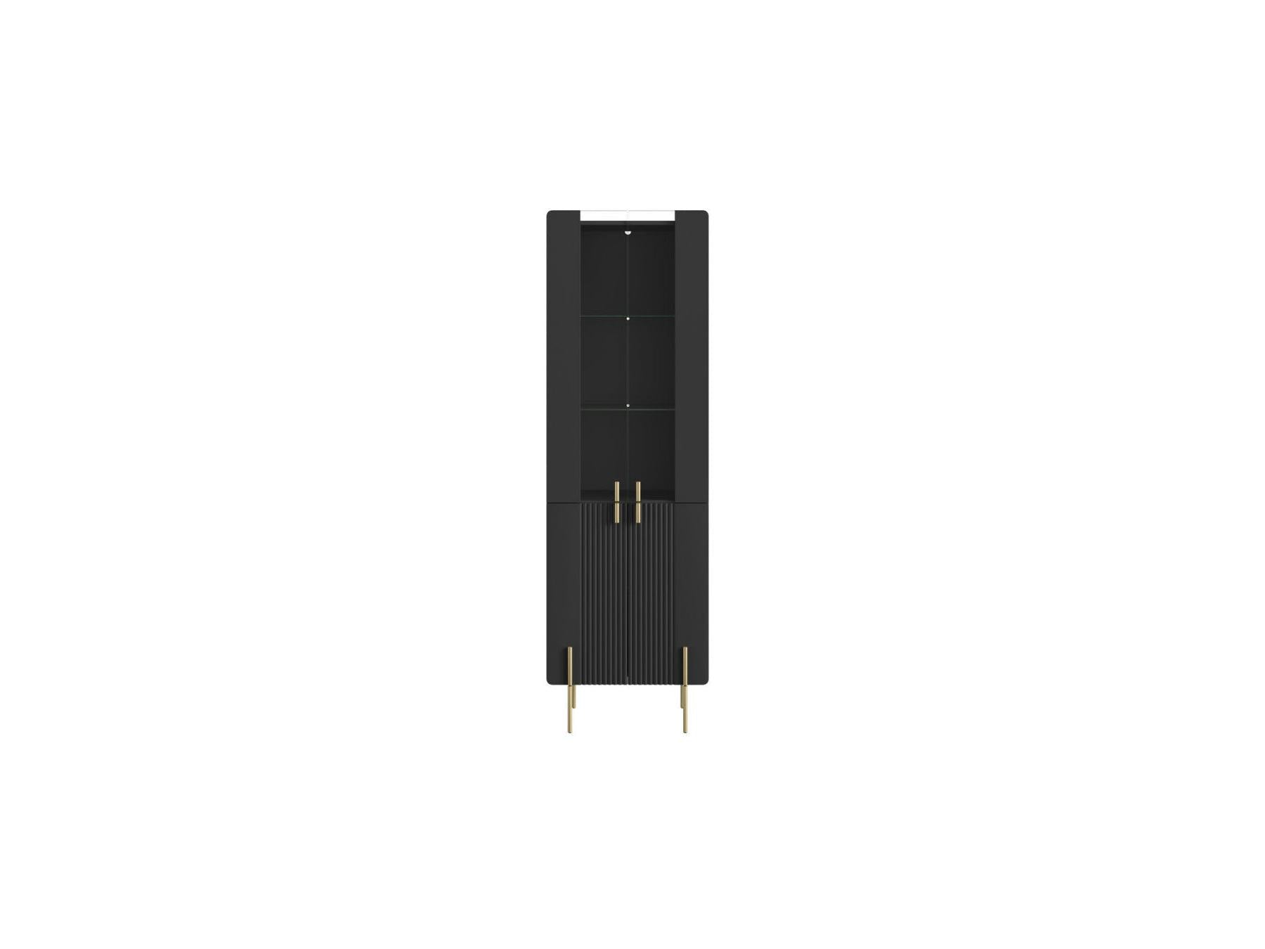 Mathilde - Mueble vitrina de 2 puertas - Patas doradas
