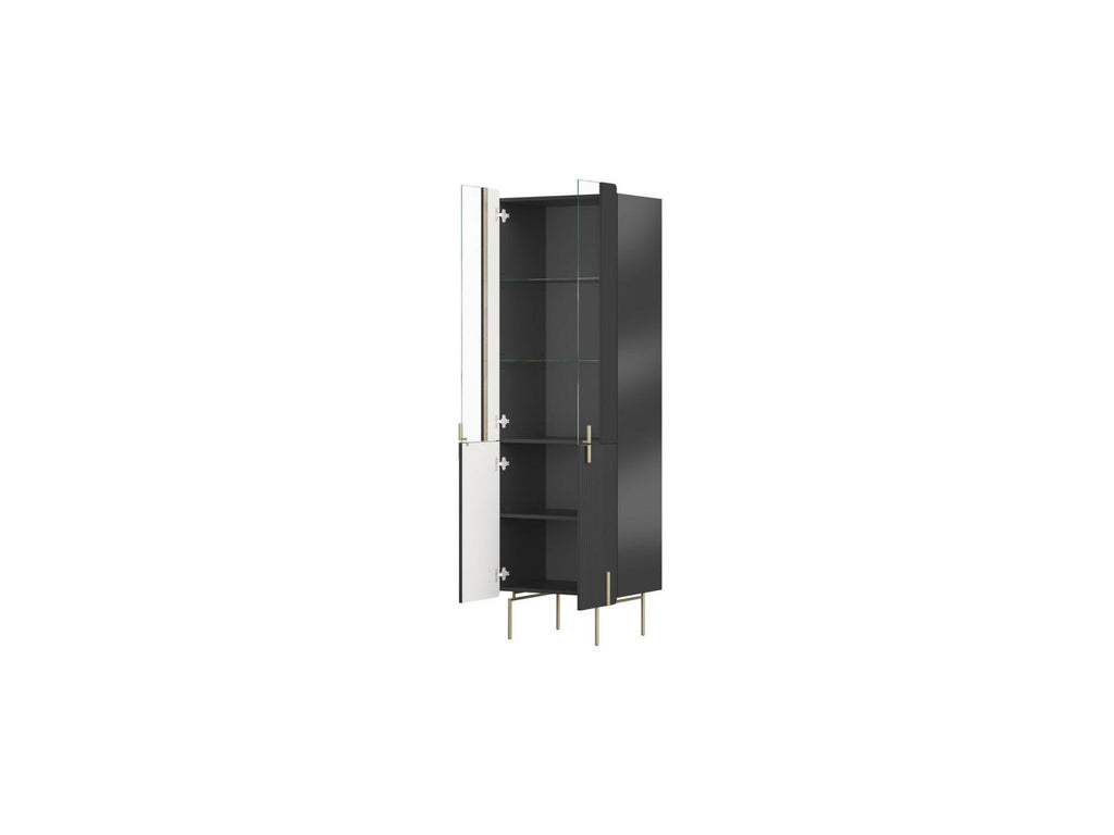 Mathilde - Mueble vitrina de 2 puertas - Patas doradas