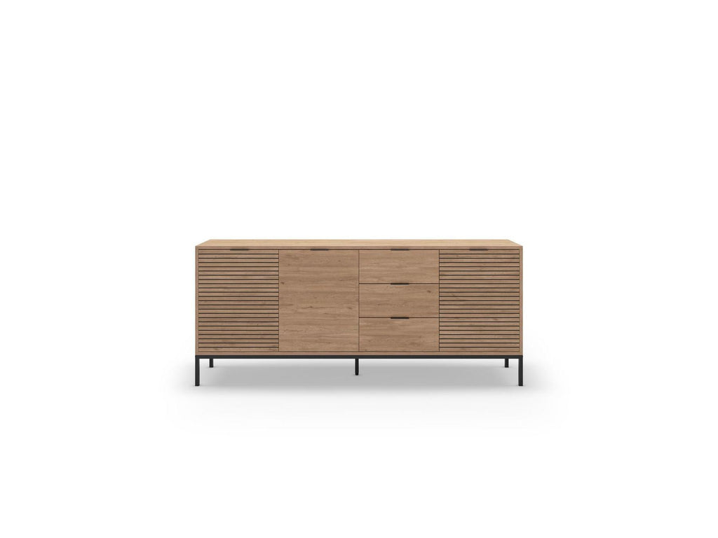 Agathe - Aparador 3 puertas - Efecto roble