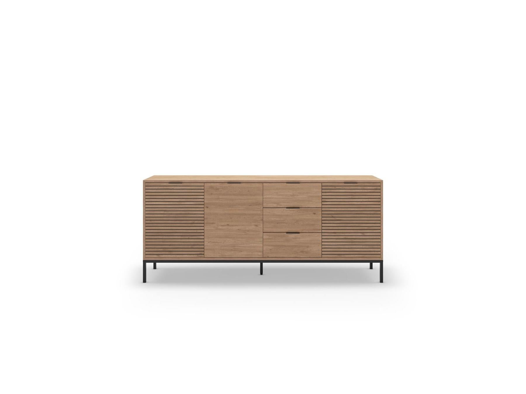 Agathe - Aparador 3 puertas - Efecto roble