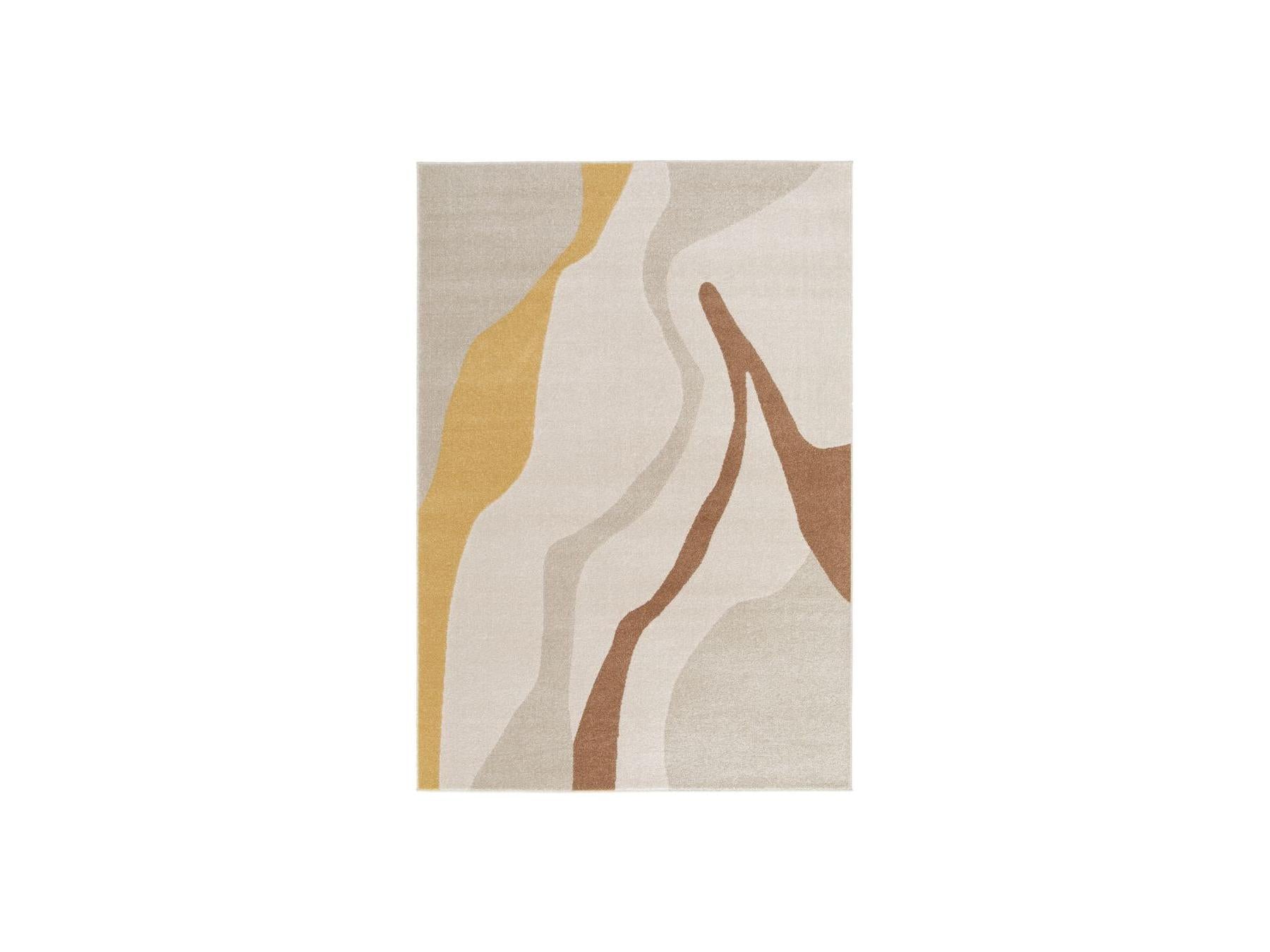 Ulys - Alfombra de pelo corto - Motivo abstracto - Beige