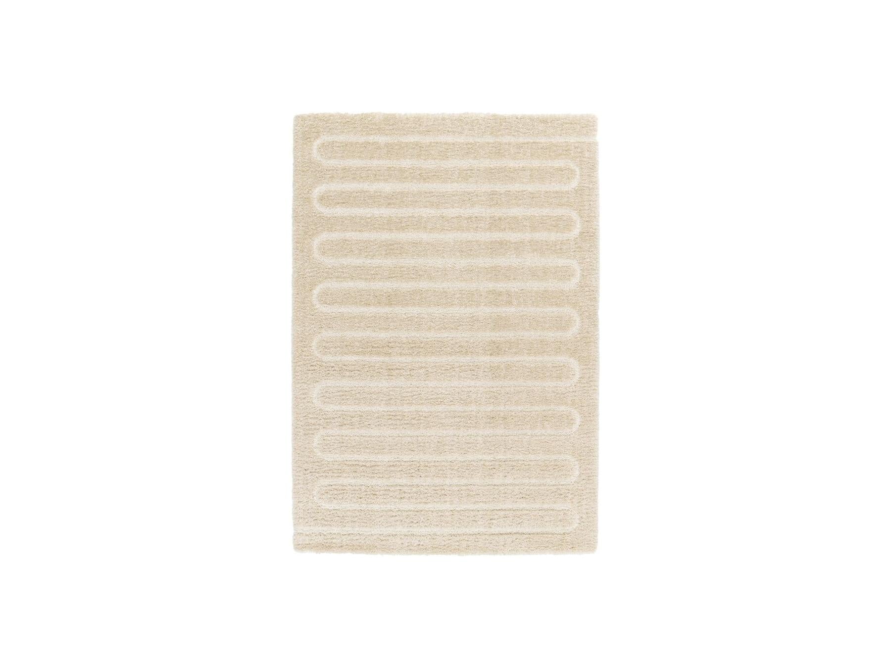 Cyrello - Alfombra De Pelo Largo - Estampado Gráfico - Beige