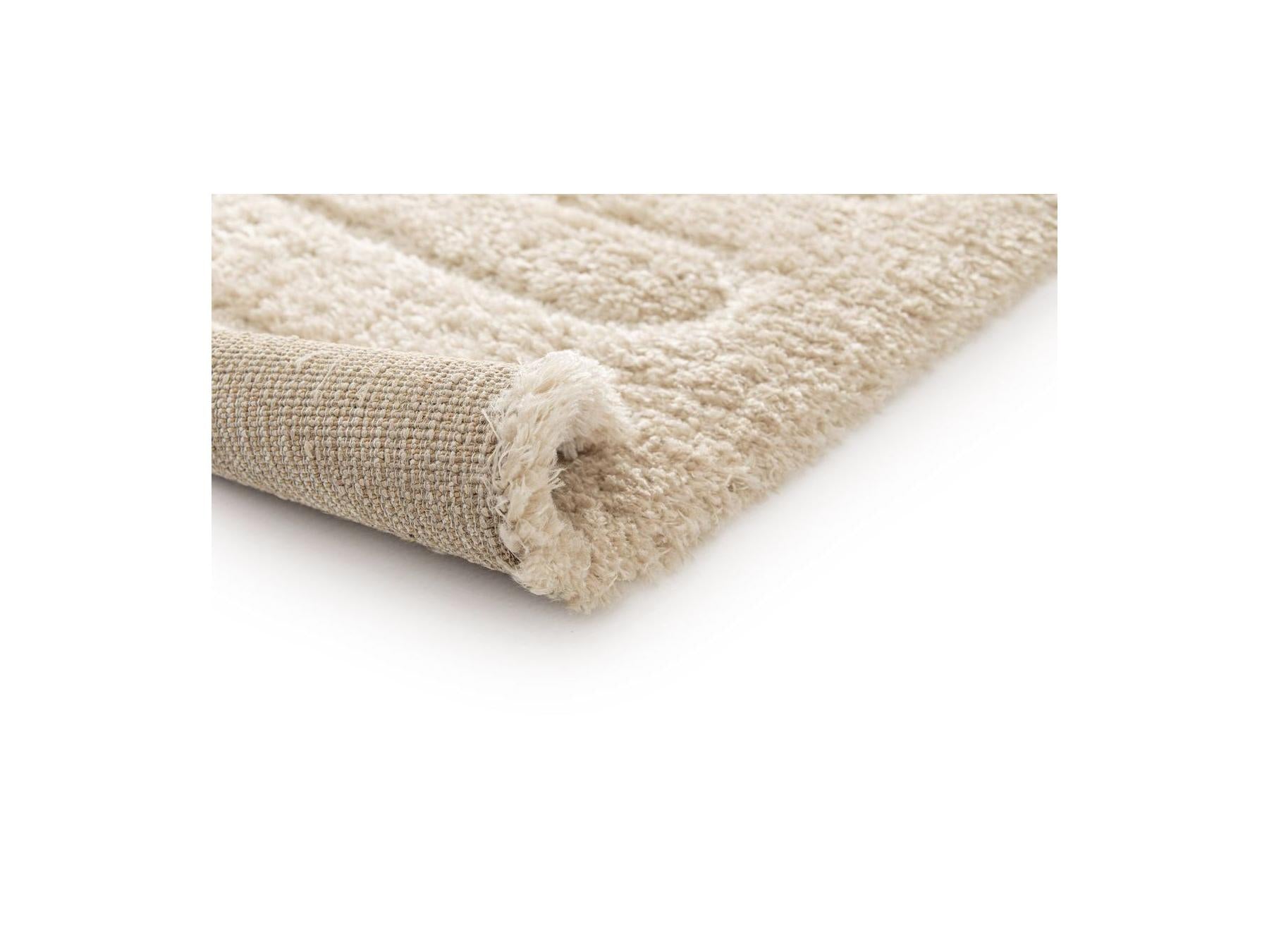 Cyrello - Alfombra De Pelo Largo - Estampado Gráfico - Beige