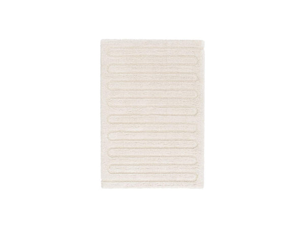 Cyrello - Long-Pile Rug - Graphic Pattern - Ecru