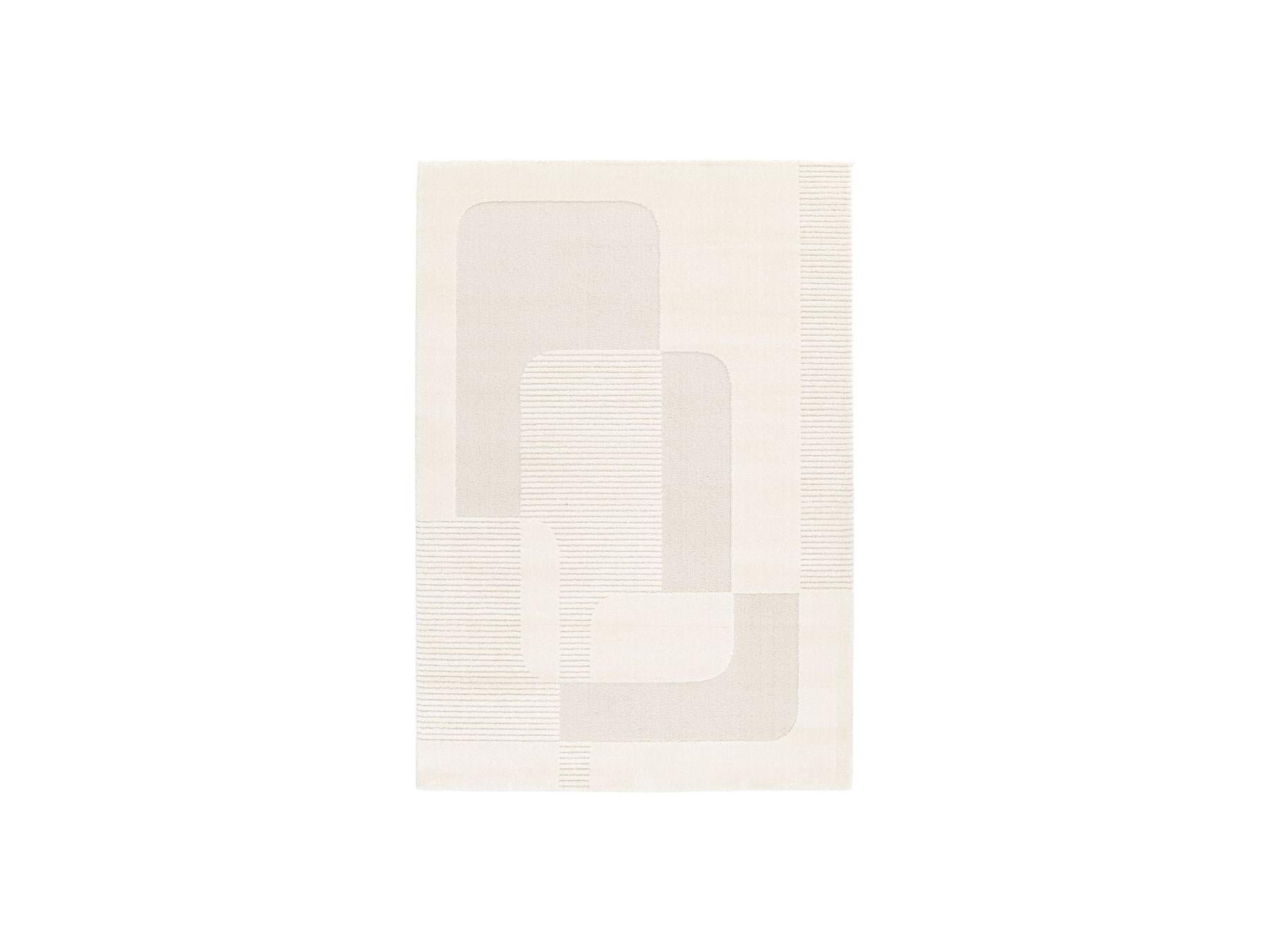 Clotaire - Alfombra de pelo corto - Estampado abstracto - Beige