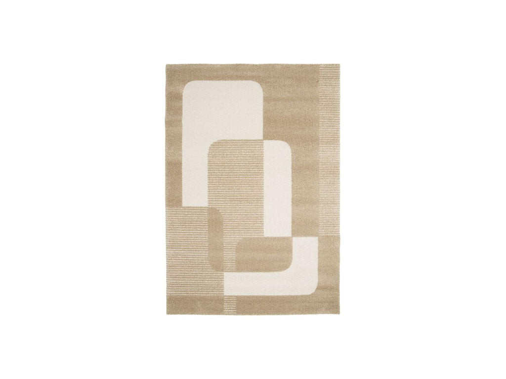 Clotaire - Tapis Poils Courts - Motif Abstrait - Marron