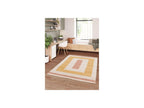 Loan - Alfombra de pelo largo - Estampado gráfico - Amarillo