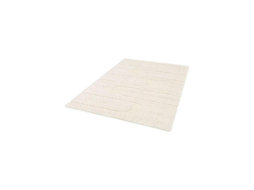 Caleb - Alfombra De Pelo Largo - Estampado Gráfico - Crudo