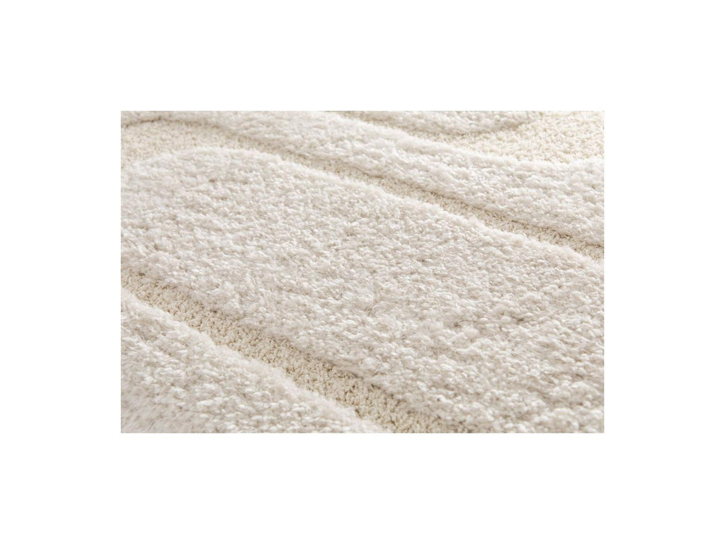 Caleb - Alfombra De Pelo Largo - Estampado Gráfico - Crudo