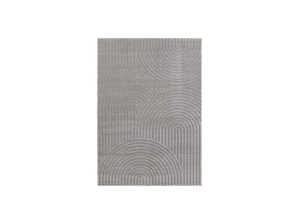 Herve - Tapis Poils Ras - Motif Abstrait - Gris