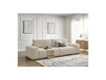 Anakin - Canapé Droit Fixe 3 Places - Tissu Bouclette - 2 Coussins