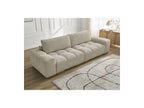 Anakin - Canapé Droit Fixe 3 Places - Tissu Bouclette - 2 Coussins
