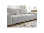 Anakin - Canapé Droit Fixe 3 Places - Tissu Bouclette - 2 Coussins
