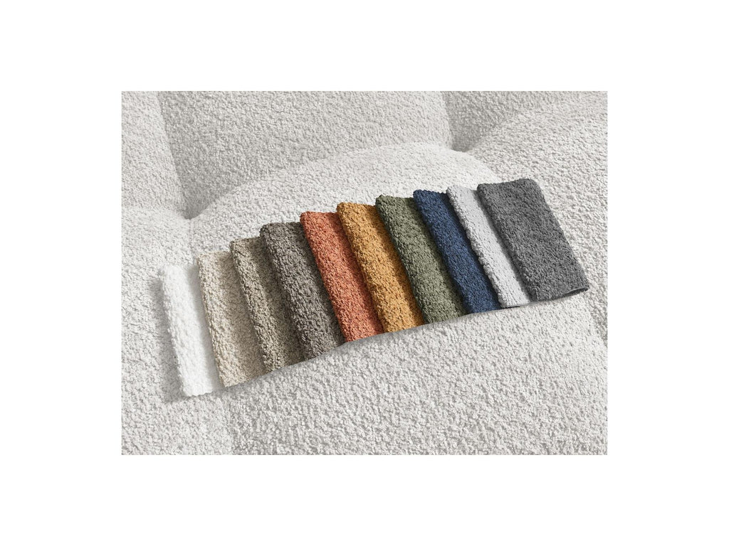 Anakin - Fixed Straight 3-Seater Sofa - Bouclé Fabric - 6 Cushions