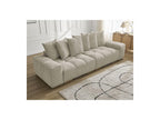 Anakin - Fixed Straight 3-Seater Sofa - Bouclé Fabric - 6 Cushions
