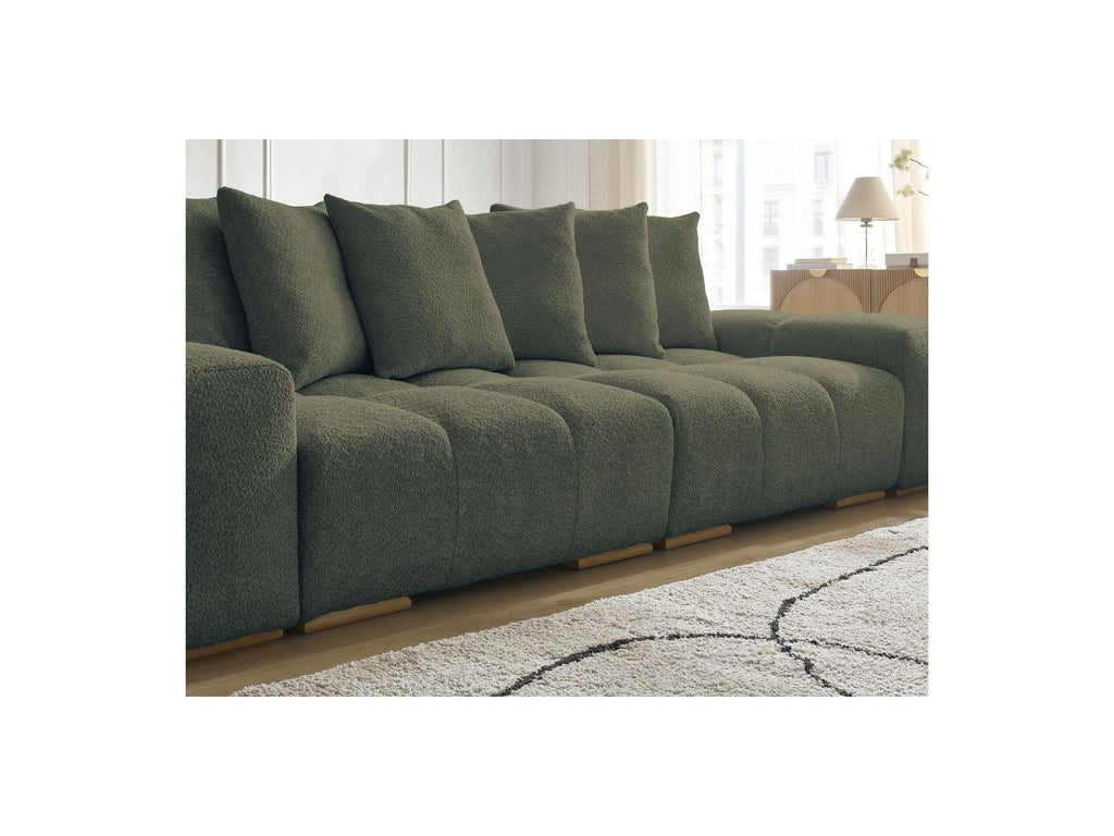 Anakin - Fixed Straight 3-Seater Sofa - Bouclé Fabric - 6 Cushions