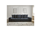 Anakin - Fixed Straight 3-Seater Sofa - Bouclé Fabric - 6 Cushions