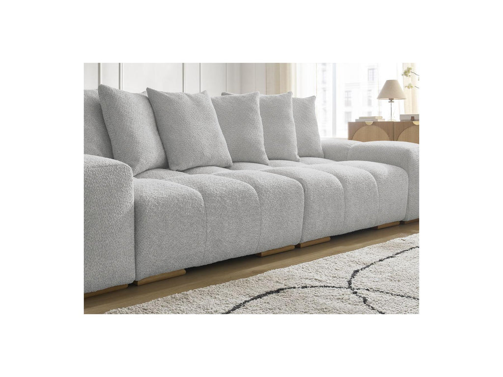 Anakin - Fixed Straight 3-Seater Sofa - Bouclé Fabric - 6 Cushions