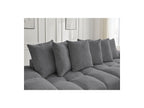 Anakin - Fixed Straight 3-Seater Sofa - Bouclé Fabric - 6 Cushions