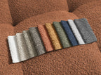 Anakin - Canapé Panoramique Fixe - Tissu Bouclette - 3 Coussins