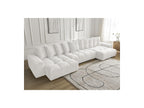 Anakin - Fixed Panoramic Sofa - Bouclé Fabric - 10 Cushions
