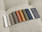 Anakin - Fixed Panoramic Sofa - Bouclé Fabric - 10 Cushions