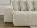 Anakin - Fixed Panoramic Sofa - Bouclé Fabric - 10 Cushions