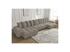 Anakin - Fixed Panoramic Sofa - Bouclé Fabric - 10 Cushions