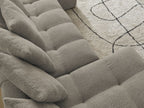 Anakin - Fixed Panoramic Sofa - Bouclé Fabric - 10 Cushions