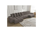 Anakin - Fixed Panoramic Sofa - Bouclé Fabric - 10 Cushions
