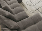 Anakin - Fixed Panoramic Sofa - Bouclé Fabric - 10 Cushions