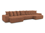 Anakin - Fixed Panoramic Sofa - Bouclé Fabric - 10 Cushions