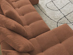 Anakin - Fixed Panoramic Sofa - Bouclé Fabric - 10 Cushions