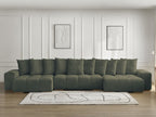 Anakin - Fixed Panoramic Sofa - Bouclé Fabric - 10 Cushions
