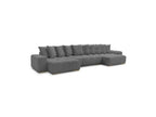 Anakin - Fixed Panoramic Sofa - Bouclé Fabric - 10 Cushions