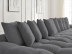 Anakin - Fixed Panoramic Sofa - Bouclé Fabric - 10 Cushions