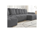 Anakin - Fixed Panoramic Sofa - Bouclé Fabric - 10 Cushions