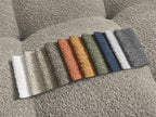 Anakin - Canapé D'Angle Réversible - Tissu Bouclette - 6 Coussins