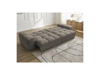 Anakin - Sofá recto cama con arcón - Tejido bouclé - 6 cojines