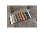 Anakin - Sofá recto cama con arcón - Tejido bouclé - 6 cojines