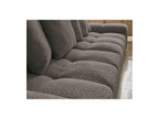 Anakin - Sofá recto cama con arcón - Tejido bouclé - 6 cojines