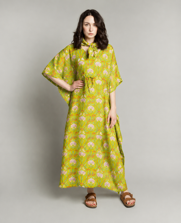 Robe Kaftan de Plage - Muguet Yellow
