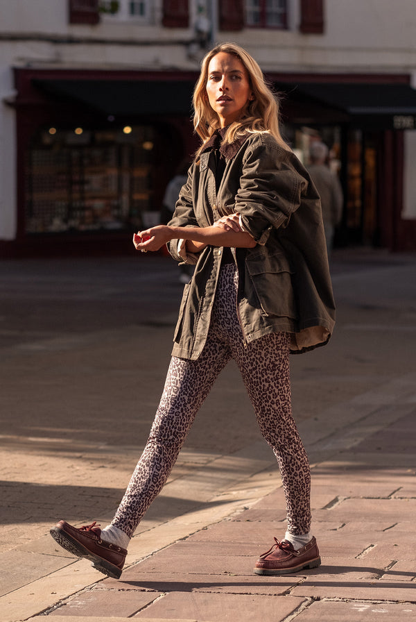 Camille Taupe Leopard Leggings