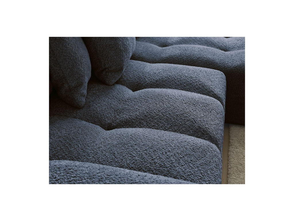 Anakin - Sofá esquinero convertible reversible con arcón - Tejido bouclé - 6 cojines